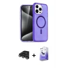 ieg™ iPhone 15 Pro Max Kılıf Nova Asil Prime - Siyah Bilvis 5in1 5D Magic Hayalet Cam Ekran Koruyucu + Raze Metal Kamera Lens - TMGI