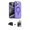 ieg™ iPhone 15 Pro Max Kılıf Nova Asil Prime - Siyah Vanessa Magic Cam + Raze Metal Kamera Lens - SH