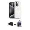 ieg™ iPhone 15 Pro Max Kılıf Nova Asil Prime - Siyah Vanessa Magic Cam + Raze Metal Kamera Lens - SH