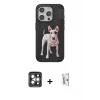 ieg™ iPhone 15 Pro Max Kılıf Nova Form Koleksiyonu - Siyah Bilvis 0.18mm Plus Cam Ekran Koruyucu + PVD Metal Kamera Lens - GI