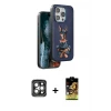 ieg™ iPhone 15 Pro Max Kılıf Nova Form Koleksiyonu - Siyah Buffer Cam Ekran Koruyucu + PVD Metal Kamera Lens - GI