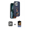 ieg™ iPhone 15 Pro Max Kılıf Nova Form Koleksiyonu - Siyah Buffer Hayalet Cam Ekran Koruyucu + PVD Metal Kamera Lens - GI