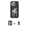 ieg™ iPhone 15 Pro Max Kılıf Nova Form Koleksiyonu - Siyah Joko Magic 5D Hayalet Cam + PVD Metal Kamera Lens - LT