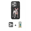 ieg™ iPhone 15 Pro Max Kılıf Nova Form Koleksiyonu - Siyah Polymer Nano Ekran Koruyucu + PVD Metal Kamera Lens - GS