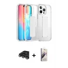 ieg™ iPhone 15 Pro Max Kılıf Nova Işık Koleksiyonu - Siyah Bilvis 3D Mat Cam Ekran Koruyucu + Raze Metal Kamera Lens - TMGI