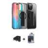 ieg™ iPhone 15 Pro Max Kılıf Nova Işık Koleksiyonu - Siyah Vanessa Magic Cam + Raze Metal Kamera Lens - TMGI