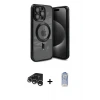 ieg™ iPhone 15 Pro Max Kılıf Nova Işık Özel Seri - Siyah Joko Magic 5D Cam + Raze Metal Kamera Lens - GS
