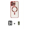 ieg™ iPhone 15 Pro Max Kılıf Nova Işık Özel Seri - Siyah Joko Magic 5D Hayalet Cam + PVD Metal Kamera Lens - LT
