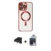 ieg™ iPhone 15 Pro Max Kılıf Nova Işık Özel Seri - Siyah Vanessa Magic Cam + Raze Metal Kamera Lens - GS