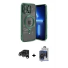 ieg™ iPhone 15 Pro Max Kılıf Nova Işık Özel Seri - Siyah Vanessa Magic Cam + Raze Metal Kamera Lens - GS
