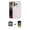 ieg™ iPhone 15 Pro Max Kılıf Odak Prime - Siyah Buffer Cam Ekran Koruyucu + PVD Metal Kamera Lens - SH
