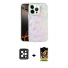 ieg™ iPhone 15 Pro Max Kılıf Odak Prime - Siyah Buffer Cam Ekran Koruyucu + PVD Metal Kamera Lens - SH