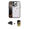 ieg™ iPhone 15 Pro Max Kılıf Odak Prime - Siyah Buffer Cam Ekran Koruyucu + Raze Metal Kamera Lens - LT