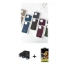 ieg™ iPhone 15 Pro Max Kılıf Pusula Modern - Siyah Buffer Cam Ekran Koruyucu + Raze Metal Kamera Lens - LT