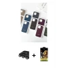 ieg™ iPhone 15 Pro Max Kılıf Pusula Modern - Siyah Buffer Cam Ekran Koruyucu + Raze Metal Kamera Lens - TMGI