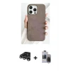 ieg™ iPhone 15 Pro Max Kılıf Pusula Modern - Siyah Vanessa Magic Hayalet Cam + Raze Metal Kamera Lens - GS