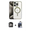 ieg™ iPhone 15 Pro Max Kılıf Siluet Çizgi Serisi - Siyah Vanessa Magic Cam + PVD Metal Kamera Lens - TU