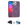 ieg™ iPhone 15 Pro Max Kılıf Siluet Doku Özel Seri - Siyah 3D Antistatik Seramik Nano Ekran Koruyucu + Raze Metal Kamera Lens - LT