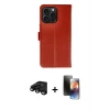 ieg™ iPhone 15 Pro Max Kılıf Siluet Işık Serisi - Siyah 3D Antistatik Mat Seramik Nano Ekran Koruyucu + Raze Metal Kamera Lens - SH