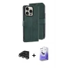 ieg™ iPhone 15 Pro Max Kılıf Siluet Işık Serisi - Siyah Bilvis 5in1 5D Magic Hayalet Cam Ekran Koruyucu + Raze Metal Kamera Lens - TMGI