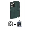 ieg™ iPhone 15 Pro Max Kılıf Siluet Işık Serisi - Siyah Vanessa Magic Cam + PVD Metal Kamera Lens - GS