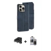 ieg™ iPhone 15 Pro Max Kılıf Siluet Işık Serisi - Siyah Vanessa Magic Hayalet Cam + Raze Metal Kamera Lens - GS