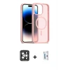ieg™ iPhone 15 Pro Max Kılıf Siluet Minimal Prime - Siyah Bilvis 0.18mm Plus Cam Ekran Koruyucu + PVD Metal Kamera Lens - GI