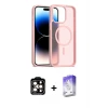 ieg™ iPhone 15 Pro Max Kılıf Siluet Minimal Prime - Siyah Bilvis 5in1 3D Magic Cam Ekran Koruyucu + PVD Metal Kamera Lens - TU
