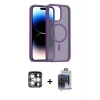 ieg™ iPhone 15 Pro Max Kılıf Siluet Minimal Prime - Siyah Vanessa Magic Cam + PVD Metal Kamera Lens - GS