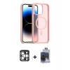 ieg™ iPhone 15 Pro Max Kılıf Siluet Minimal Prime - Siyah Vanessa Magic Cam + PVD Metal Kamera Lens - GS