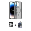 ieg™ iPhone 15 Pro Max Kılıf Siluet Minimal Prime - Siyah Vanessa Magic Cam + PVD Metal Kamera Lens - GS