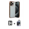 ieg™ iPhone 15 Pro Max Kılıf Vadi Minimal - Siyah Vanessa Magic Cam + PVD Metal Kamera Lens - GS