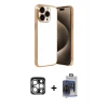 ieg™ iPhone 15 Pro Max Kılıf Vadi Minimal - Siyah Vanessa Magic Cam + PVD Metal Kamera Lens - GS