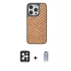 ieg™ iPhone 15 Pro Max Kılıf Vadi Özel Seri - Siyah Joko Magic 5D Cam + PVD Metal Kamera Lens - SH