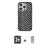 ieg™ iPhone 15 Pro Max Kılıf Vadi Özel Seri - Siyah Joko Magic 5D Cam + PVD Metal Kamera Lens - SH