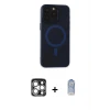 ieg™ iPhone 15 Pro Max Kılıf Yadigar Işık - Siyah Joko Magic 5D Cam + PVD Metal Kamera Lens - GS