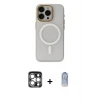 ieg™ iPhone 15 Pro Max Kılıf Yadigar Işık - Siyah Joko Magic 5D Cam + PVD Metal Kamera Lens - GS