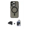 ieg™ iPhone 15 Pro Max Kılıf Yadigar Işık - Siyah Vanessa Magic Cam + Raze Metal Kamera Lens - LT