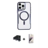 ieg™ iPhone 15 Pro Max Kılıf Yadigar Klasik Özel Seri - Siyah Bilvis 3D Mat Cam Ekran Koruyucu + Raze Metal Kamera Lens - LT