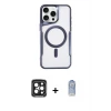 ieg™ iPhone 15 Pro Max Kılıf Yadigar Klasik Özel Seri - Siyah Joko Magic 5D Cam + PVD Metal Kamera Lens - SH