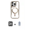ieg™ iPhone 15 Pro Max Kılıf Yadigar Klasik Özel Seri - Siyah Joko Magic 5D Cam + PVD Metal Kamera Lens - SH