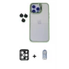 ieg™ iPhone 15 Pro Max Kılıf Yankı Asil Serisi - Siyah Joko Magic 5D Cam + PVD Metal Kamera Lens - LT