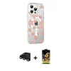 ieg™ iPhone 15 Pro Max Kılıf Yörünge Işık Prime - Siyah Buffer Cam Ekran Koruyucu + Raze Metal Kamera Lens - SH