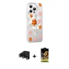 ieg™ iPhone 15 Pro Max Kılıf Yörünge Işık Prime - Siyah Buffer Cam Ekran Koruyucu + Raze Metal Kamera Lens - SH