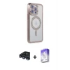 ieg™ iPhone 15 Pro Max Kılıf Zirve Doku Prime - Siyah Bilvis 5in1 3D Magic Cam Ekran Koruyucu + Raze Metal Kamera Lens - LT