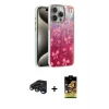 ieg™ iPhone 15 Pro Max Kılıf Zirve Modern Prime - Siyah Buffer Cam Ekran Koruyucu + Raze Metal Kamera Lens - LT