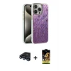 ieg™ iPhone 15 Pro Max Kılıf Zirve Modern Prime - Siyah Buffer Cam Ekran Koruyucu + Raze Metal Kamera Lens - LT