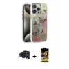 ieg™ iPhone 15 Pro Max Kılıf Zirve Modern Prime - Siyah Buffer Cam Ekran Koruyucu + Raze Metal Kamera Lens - LT