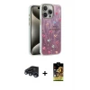 ieg™ iPhone 15 Pro Max Kılıf Zirve Modern Prime - Siyah Buffer Cam Ekran Koruyucu + Raze Metal Kamera Lens - LT