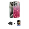 ieg™ iPhone 15 Pro Max Kılıf Zirve Modern Prime - Siyah Buffer Hayalet Cam Ekran Koruyucu + Raze Metal Kamera Lens - TMGI